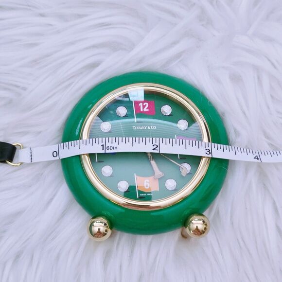 RARE Vintage Tiffany & Co. Golf-Themed Alarm Table Clock Quartz Movement - Picture 4 of 4